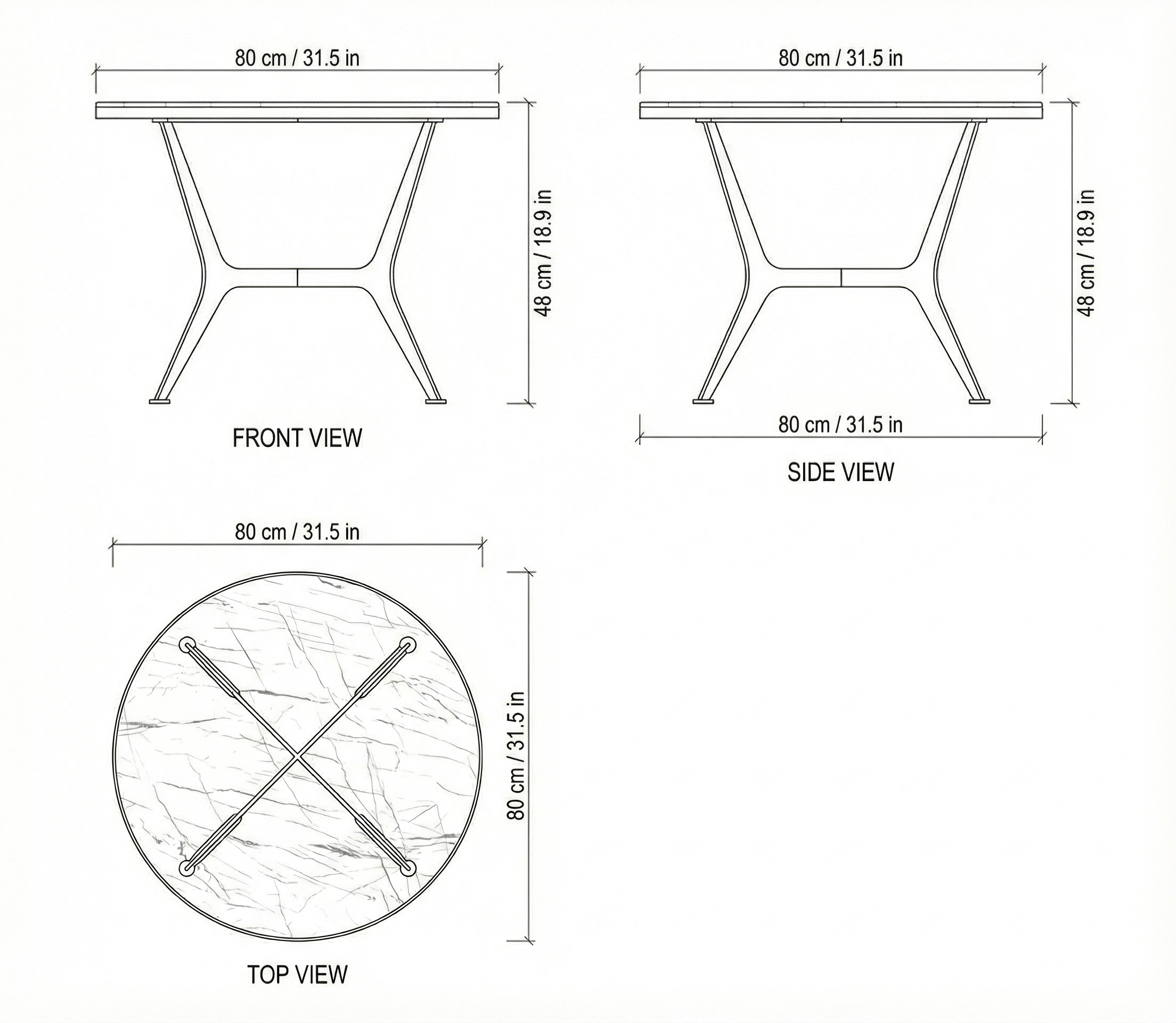 Alpharetta Coffee Table dimensions
