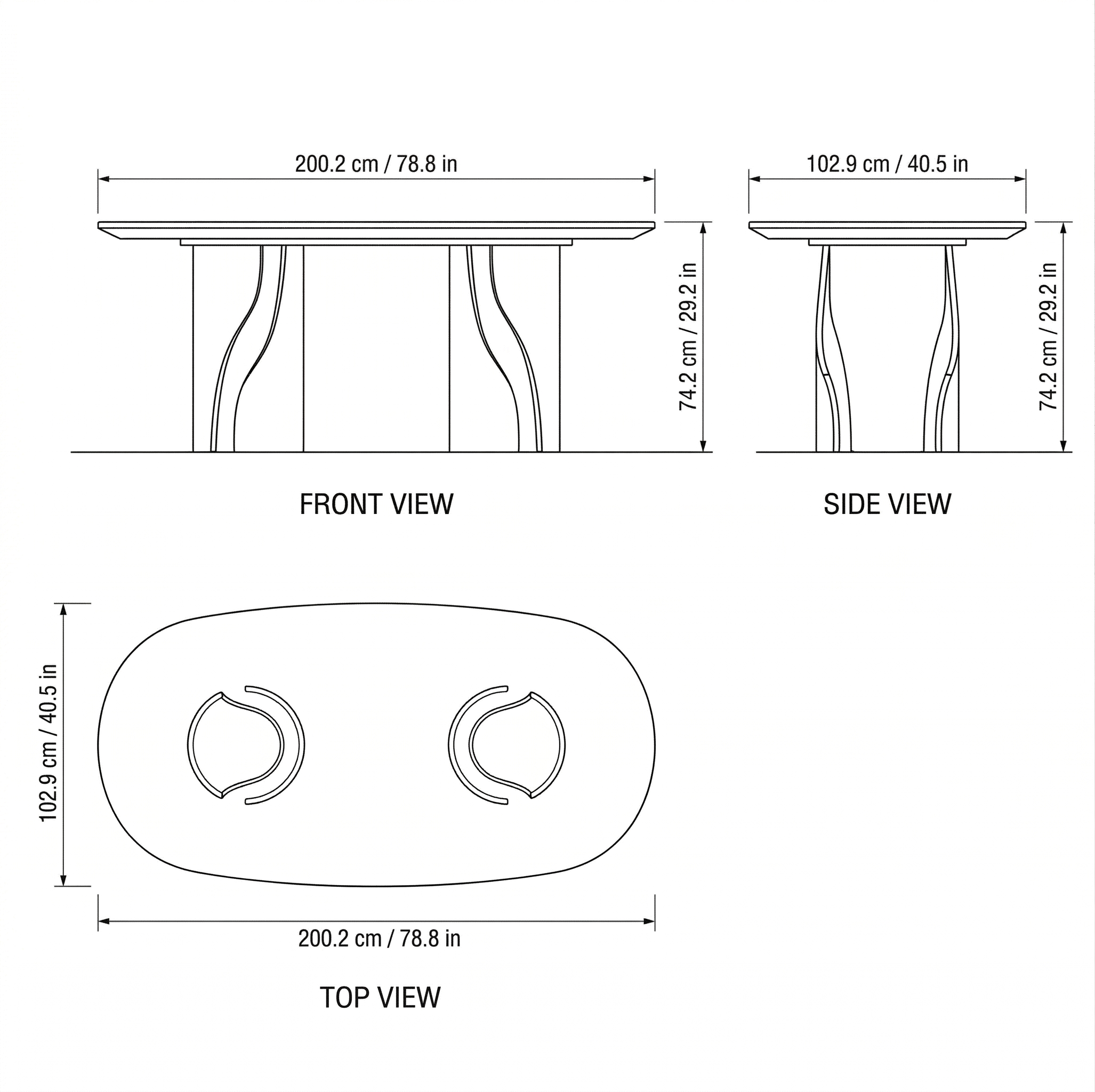 Travertine Marble Dining Table dimensions