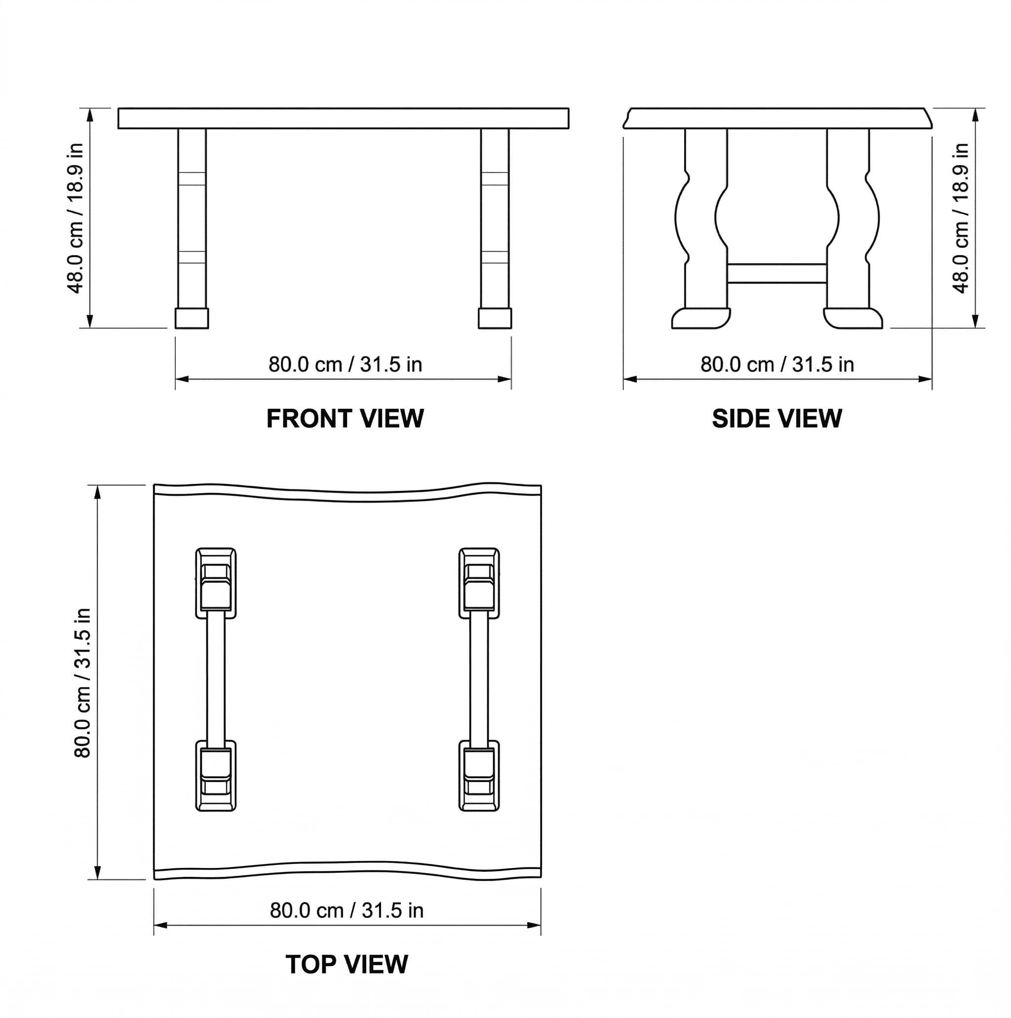 Artistan Flow Mazel Epoxy Table dimensions