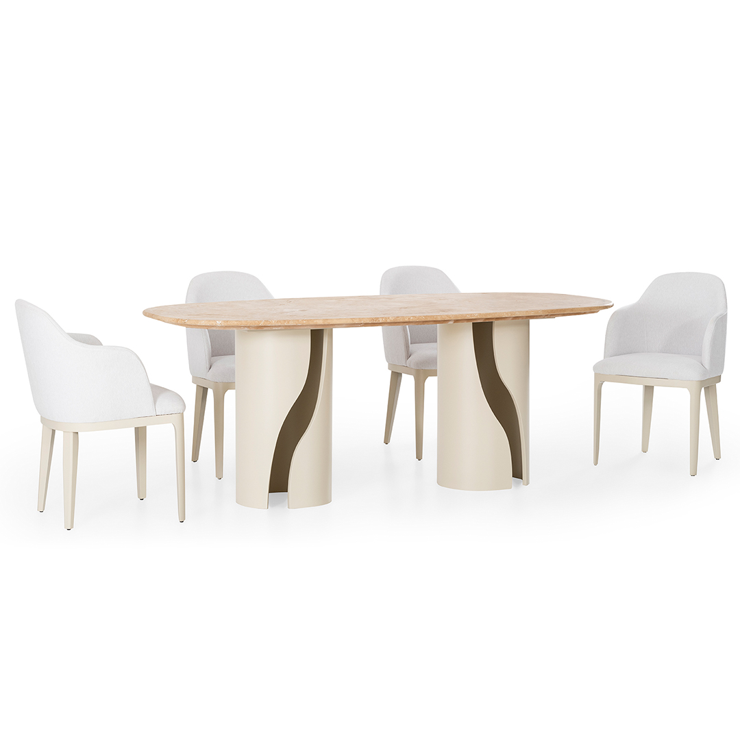 Travertine Marble Dining Table