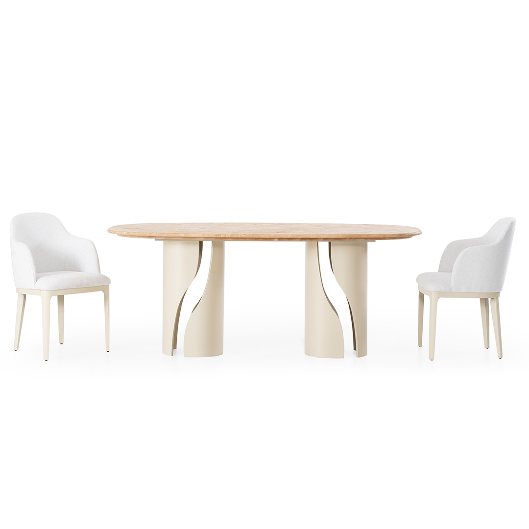 Travertine Marble Dining Table
