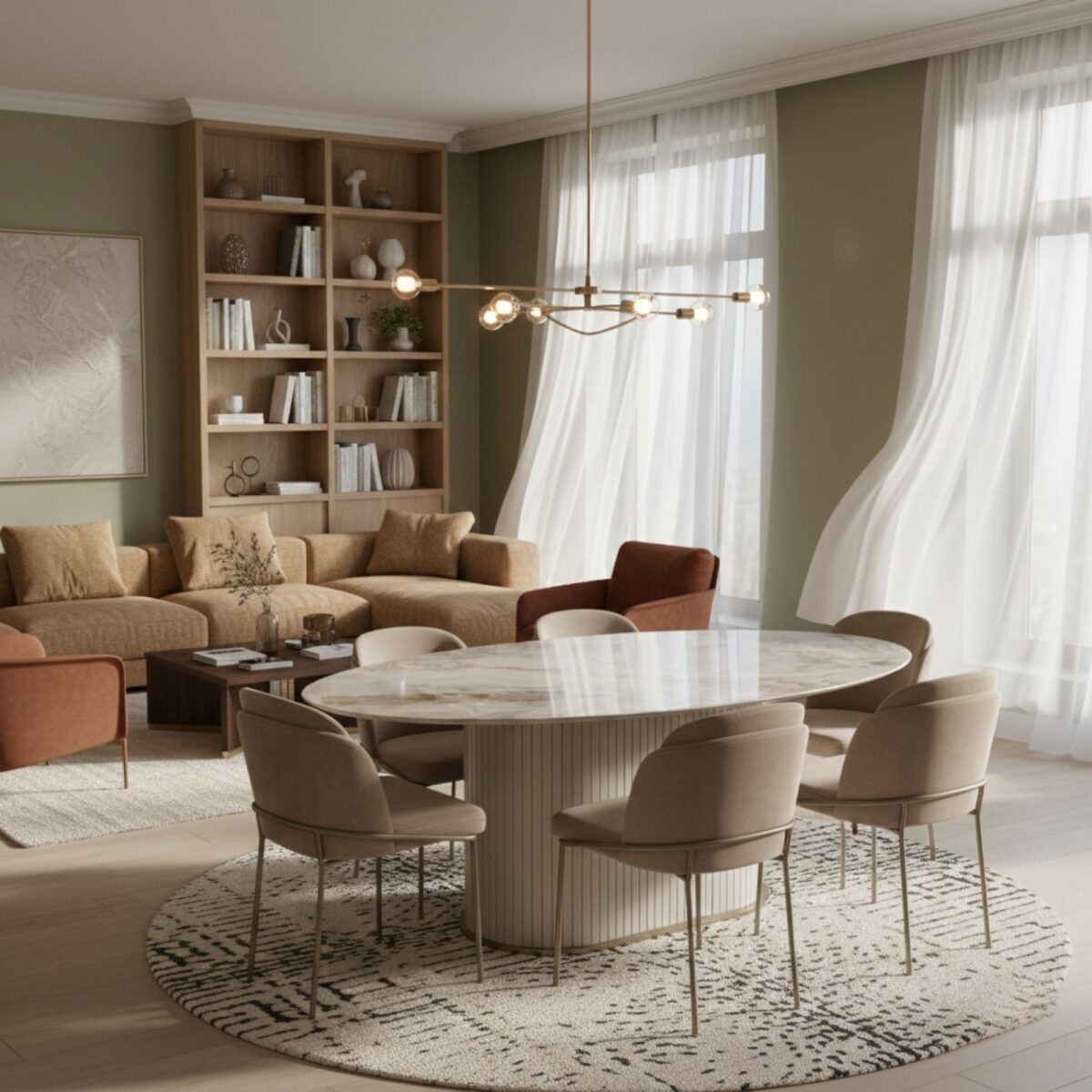 Blush Ellipse Dining Table