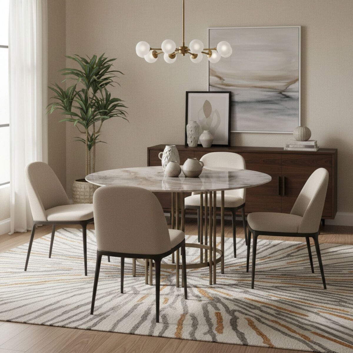 Blush Round Dining Table