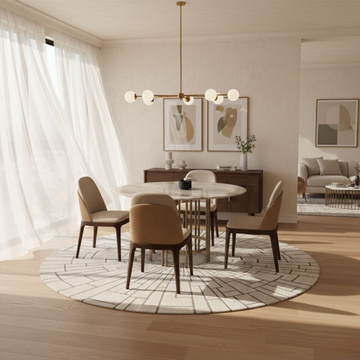 Blush Round Dining Table