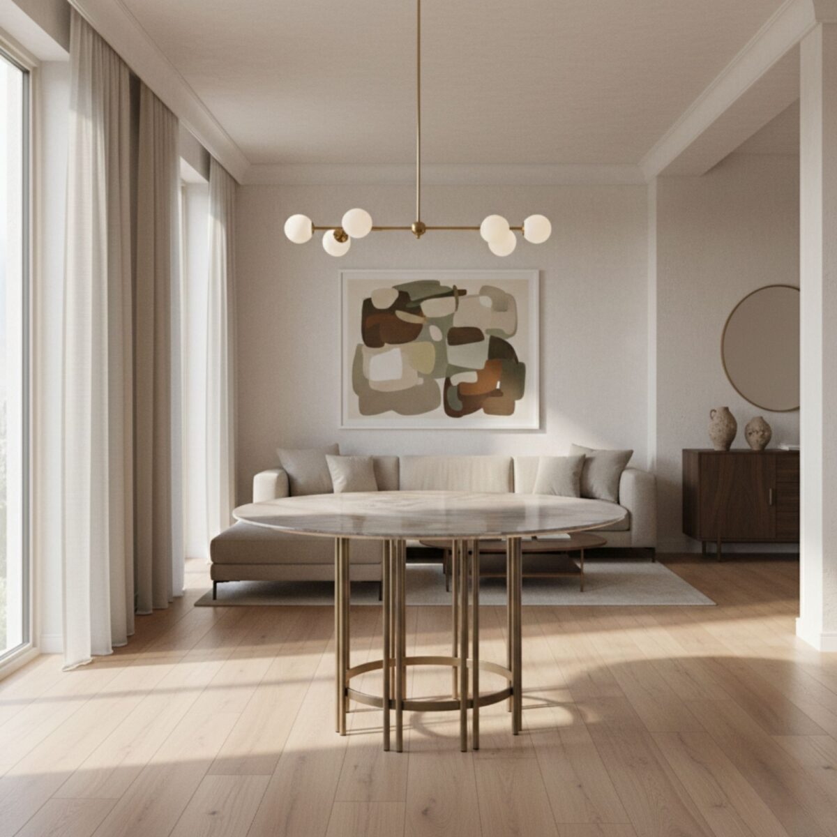 Blush Round Dining Table