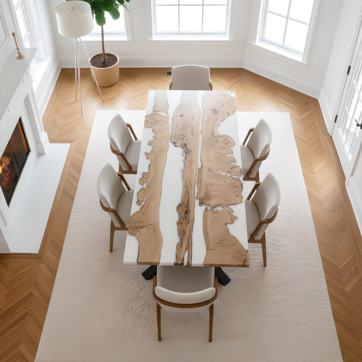 Alpine Frost Epoxy Dining Table