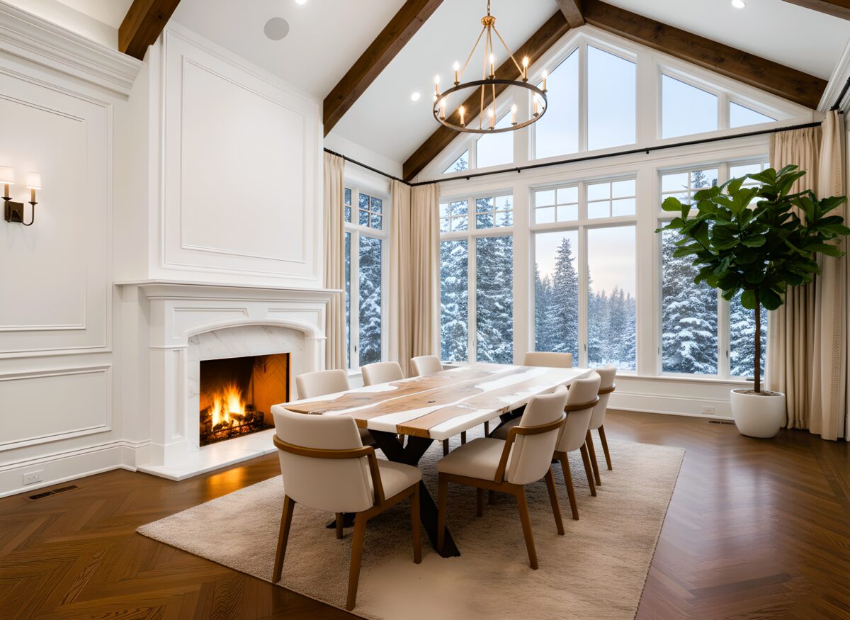 Alpine Frost Epoxy Dining Table