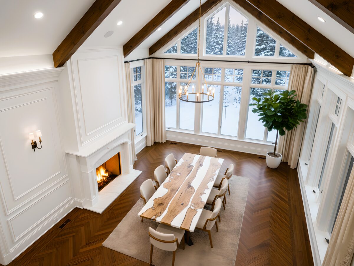 Alpine Frost Epoxy Dining Table