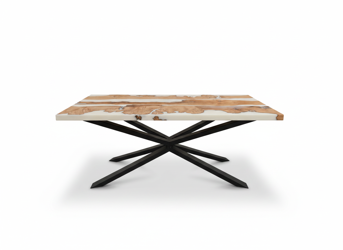 Alpine Frost Epoxy Dining Table