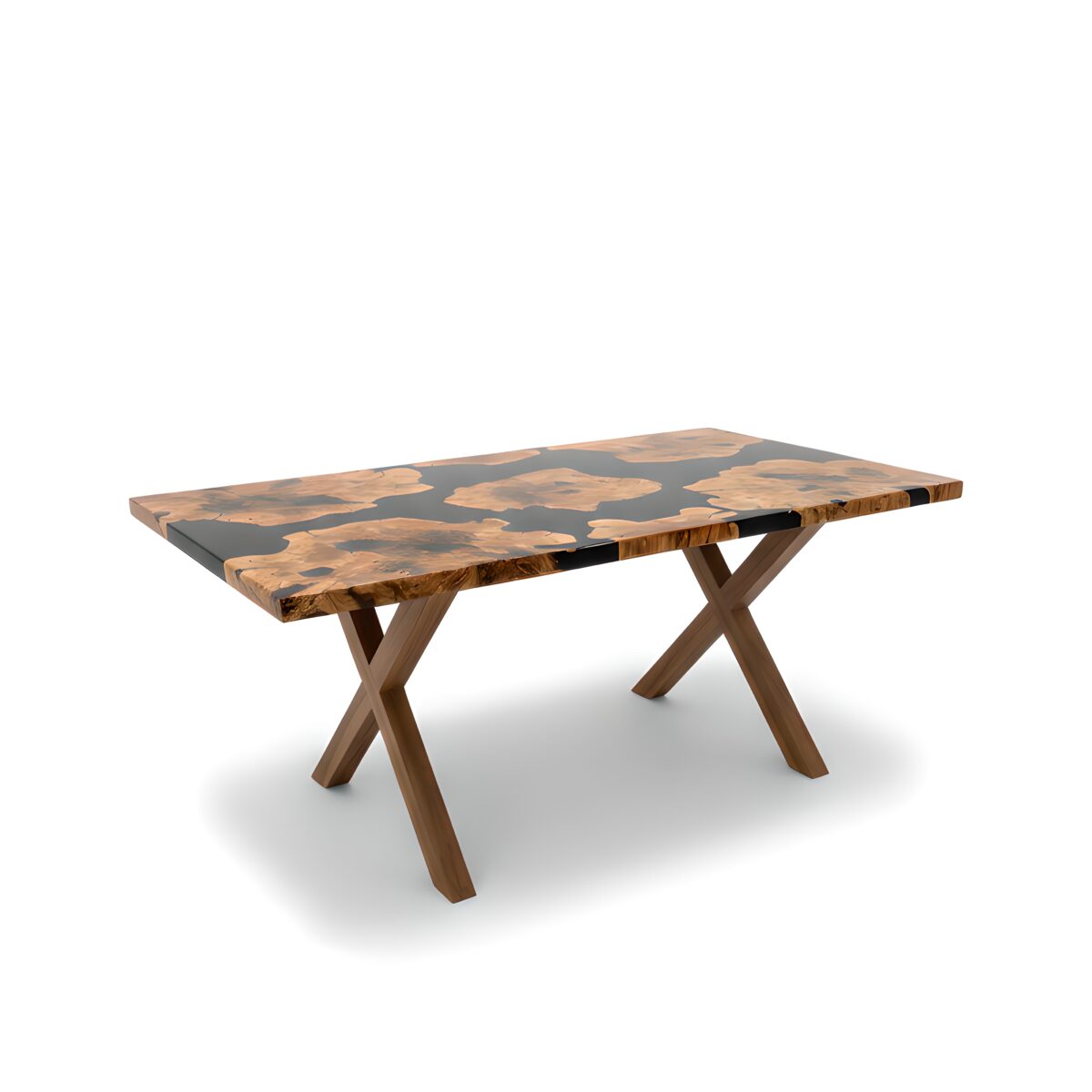Eclipse Olive Wood Epoxy Dining Table