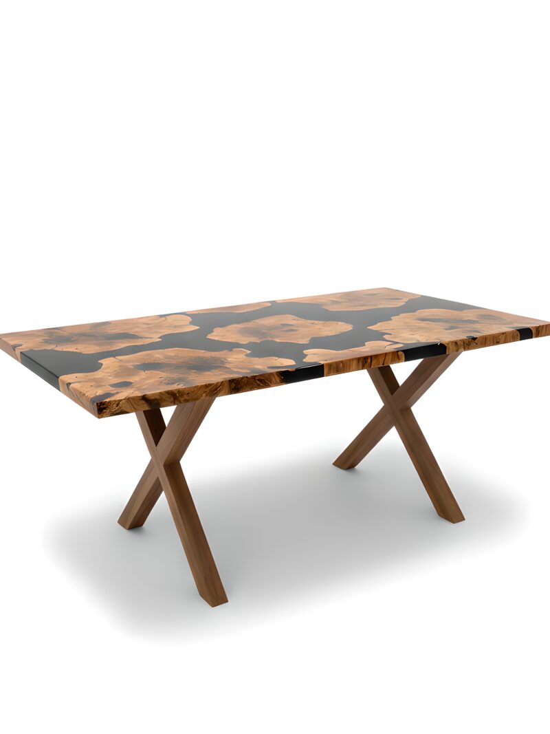 Eclipse Olive Wood Epoxy Dining Table
