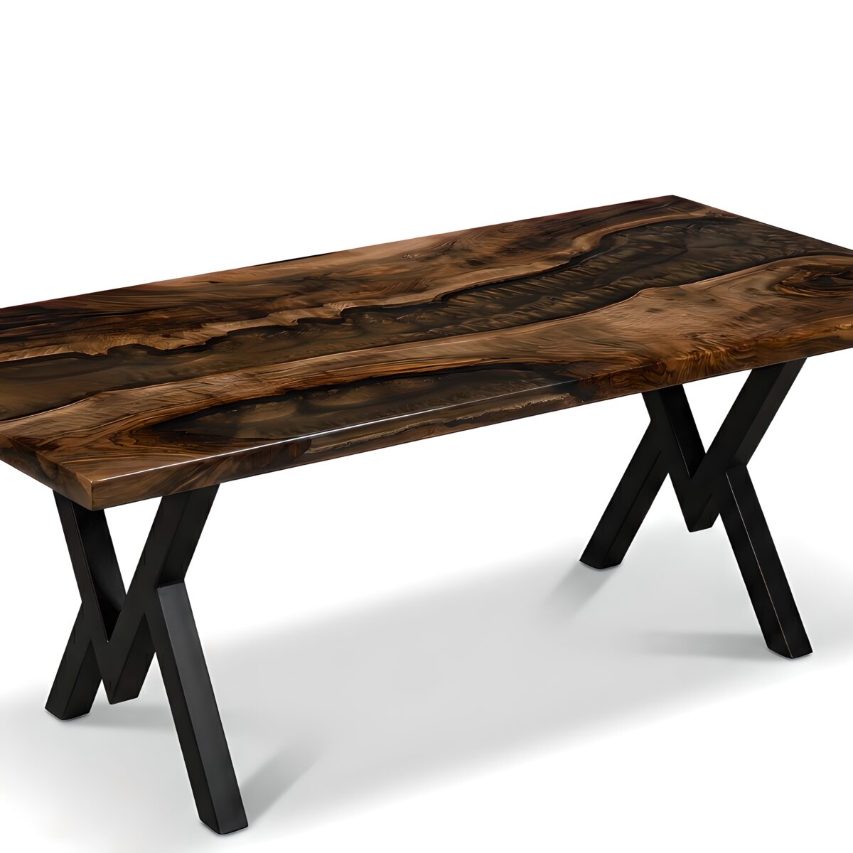 New Midnight Walnut Canyon Epoxy Table