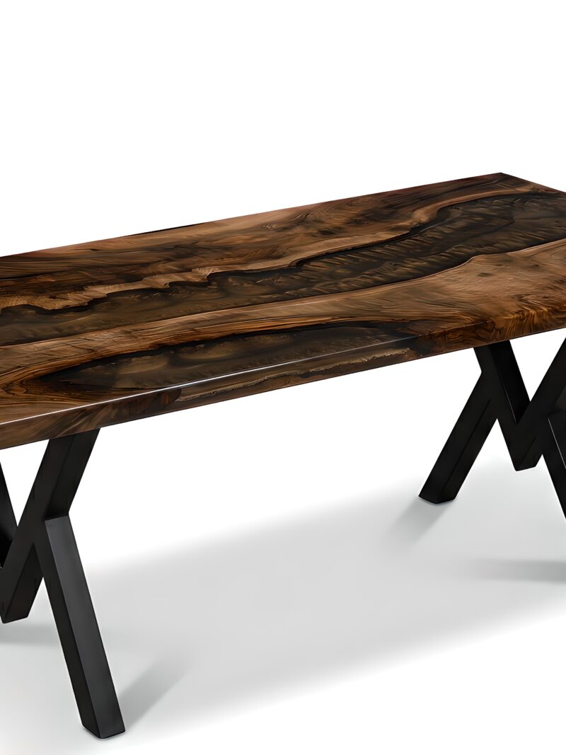 New Midnight Walnut Canyon Epoxy Table