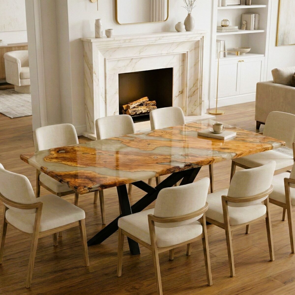 Amber Flow Epoxy Table
