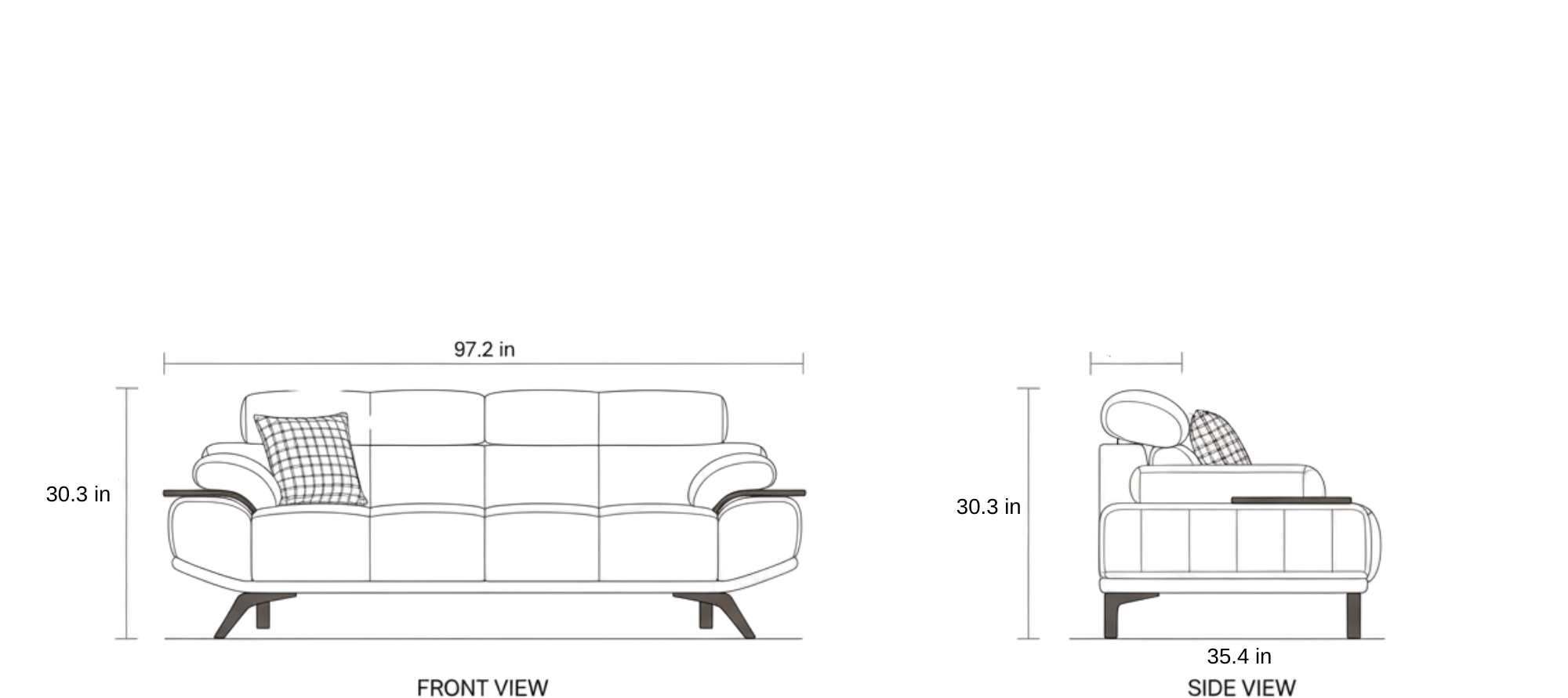 Savannah Sofa dimensions