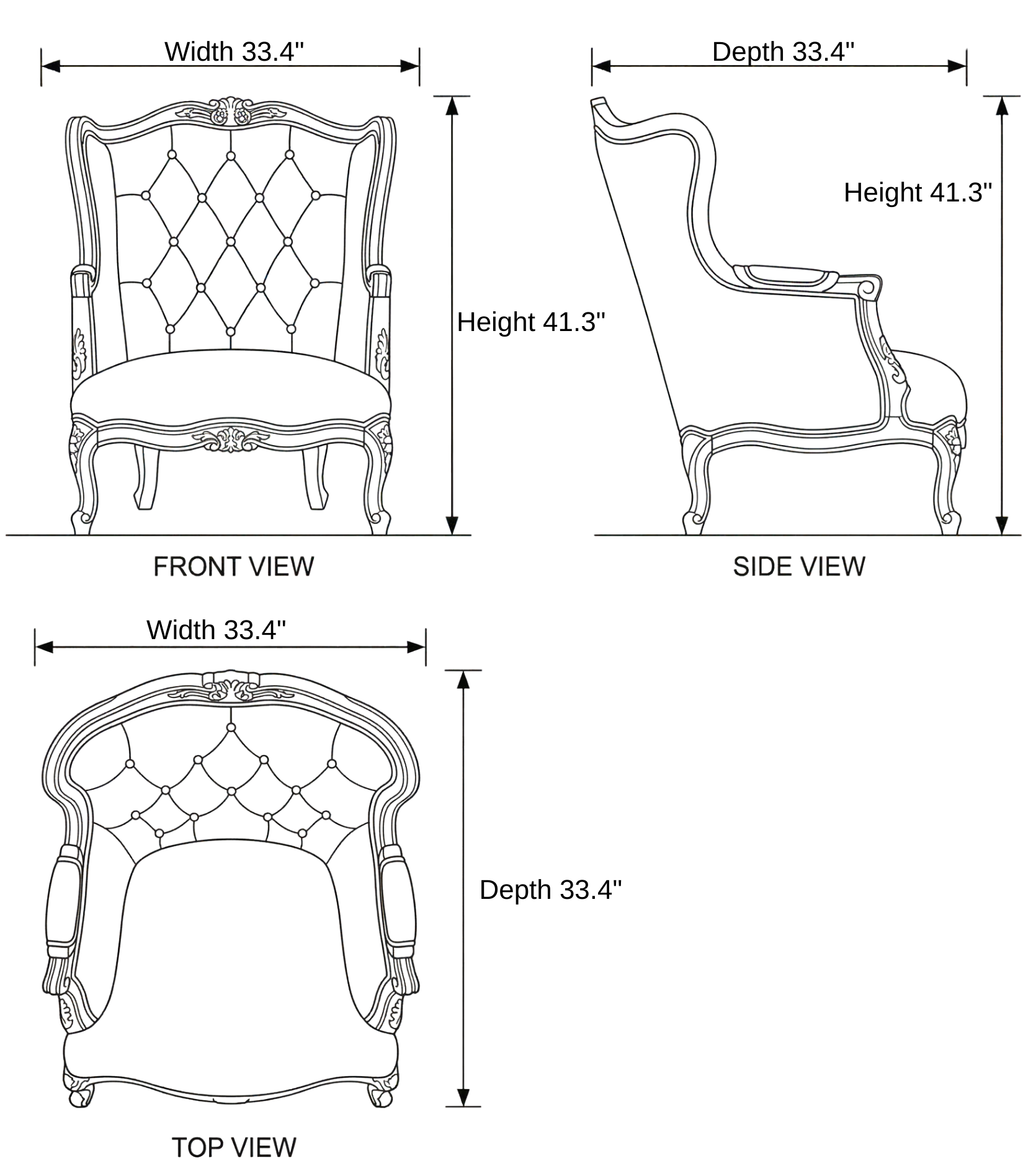 Macon Sofa dimensions